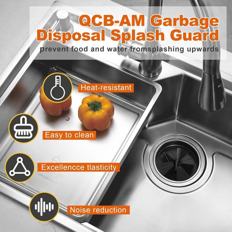 MMXIANG Garbage Disposal Splash Guards, 3 3/8" Kitchen Sink Splash Guard, QCB-AM Garbage Disposal Stopper Fit for in.SinkErator Evolution Series, Rubber Kitchen Sink Drain Cover(2 Pack) - Image 5
